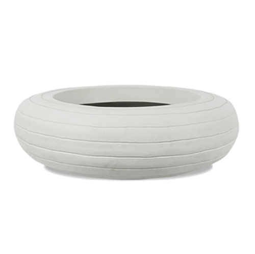 Imagen de MACETA SERENA REDONDA 23/35 X 10 BLANCA