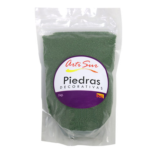 Imagen de ARTISUR PIEDRA CUARZO VERDE OSCURO  BOLSA 1 KG 