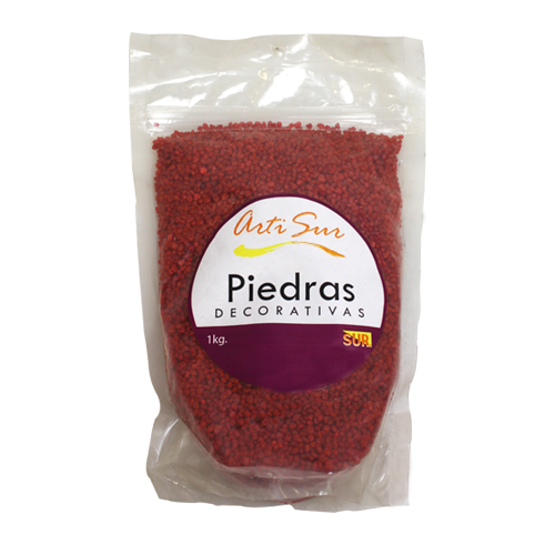 Imagen de PIEDRA DECORATIVA  CUARZO GRUESO ROJO