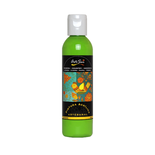 Imagen de PINTURA ARTESANAL VERDE LIMÓN 120 ML