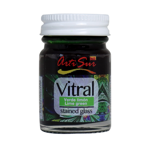 Imagen de PINTURA VITRAL VERDE LIMÓN