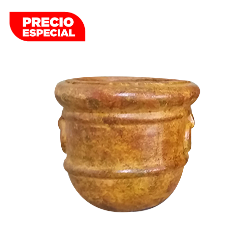 Imagen de MACETA TAZA # 1 (VERDE CON DORADO) PEQUEÑA