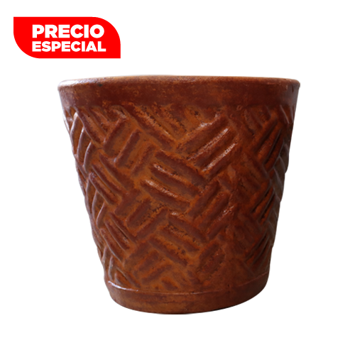 Imagen de MACETA VASO CANASTO (CAFÉ DESLAVADO) GRANDE